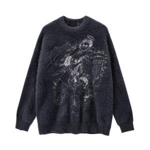 Angelic Spirit Sweater: Y2K Aesthetic, Cozy Grunge Style for Every Occasion