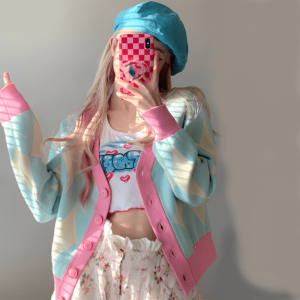 Candy Floss Pastel Sweater - Y2K Aesthetic Coquette Style for Trendy Looks