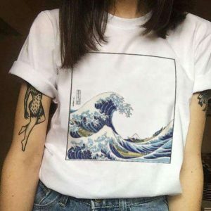 Catch The Wave Y2K T-Shirt: Aesthetic Coquette Style for Trendy Looks