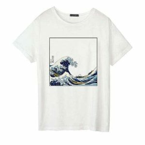 Catch The Wave Y2K T-Shirt: Aesthetic Coquette Style for Trendy Looks