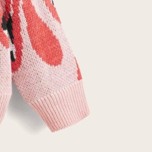 Checkered Flames Sweater - Y2K Aesthetic Grunge Fashion Essential