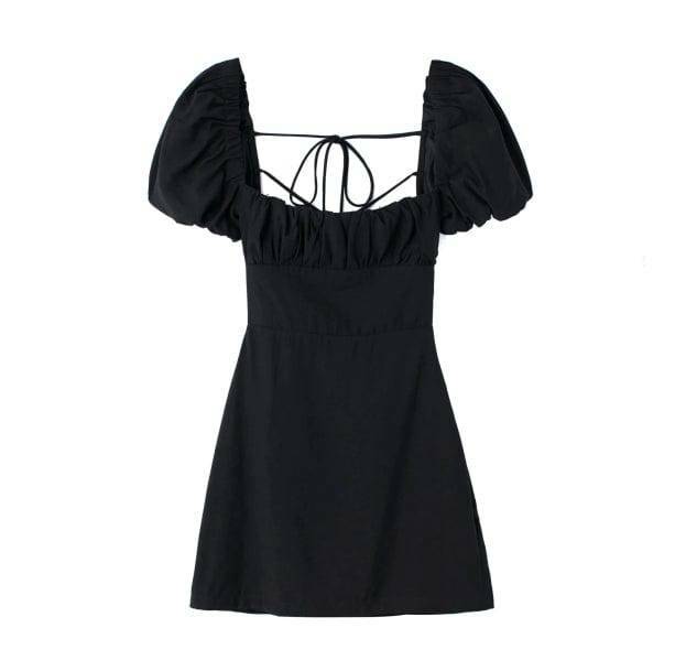 Chic Open Back Cottagecore Dress - Aesthetic Vintage Style for Every Occasion