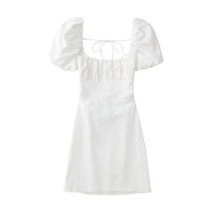 Chic Open Back Cottagecore Dress - Aesthetic Vintage Style for Every Occasion