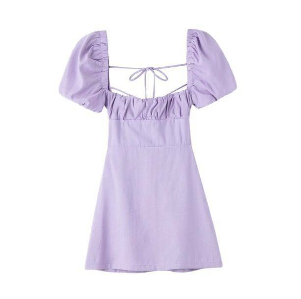 Chic Open Back Cottagecore Dress - Aesthetic Vintage Style for Every Occasion