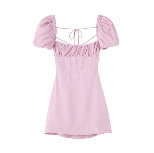 Chic Open Back Cottagecore Dress - Aesthetic Vintage Style for Every Occasion