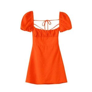 Chic Open Back Cottagecore Dress - Aesthetic Vintage Style for Every Occasion