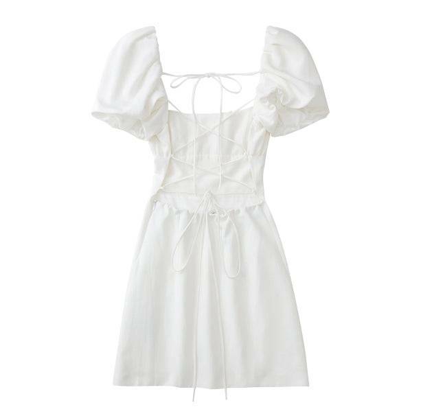 Chic Open Back Cottagecore Dress - Aesthetic Vintage Style for Every Occasion