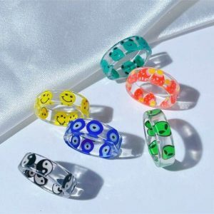 Chic Preppy Rings for Aesthetic Coquette & Y2K Fashion Lovers