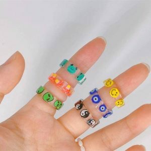 Chic Preppy Rings for Aesthetic Coquette & Y2K Fashion Lovers