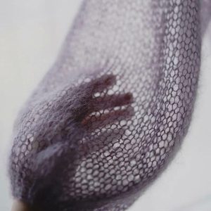 Chic Puff Sleeved Mesh Knit Sweater for Y2K Aesthetic Fashion Lovers