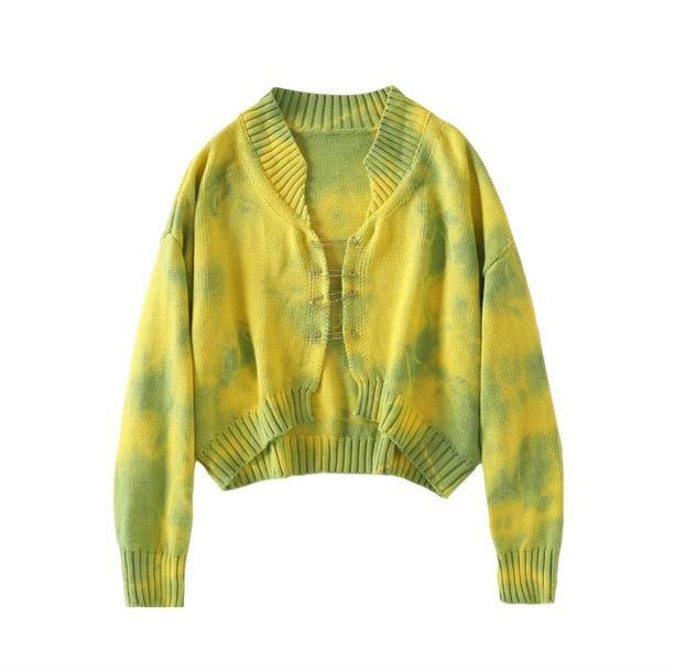 Color Explosion Sweater: Y2K Aesthetic, Grunge Style, Trendy Fashion