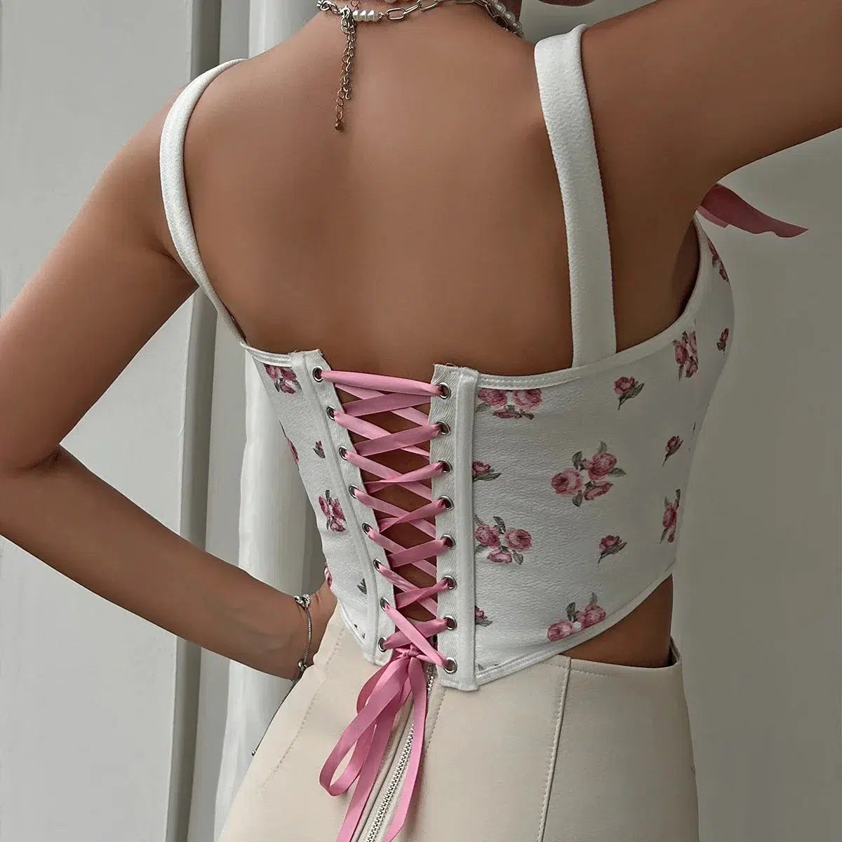 Coquette Baby Angel Corset Top with Ruffle Skirt & Aesthetic Accessories