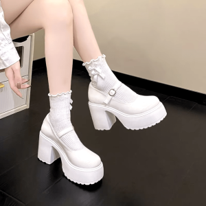 Coquette Chunky High Heels: Y2K Fashion Must-Have for Aesthetic Outfits