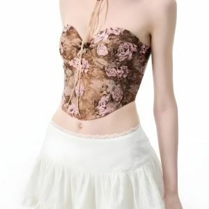 Coquette Pink Ruffled Lace Mini Skirt - Y2K Aesthetic Fashion Essential