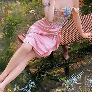 Cottagecore Spring Flowers Corset Top - Aesthetic Y2K Fashion Essential