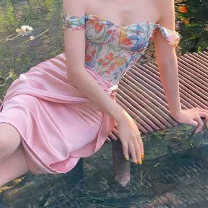 Cottagecore Spring Flowers Corset Top - Aesthetic Y2K Fashion Essential