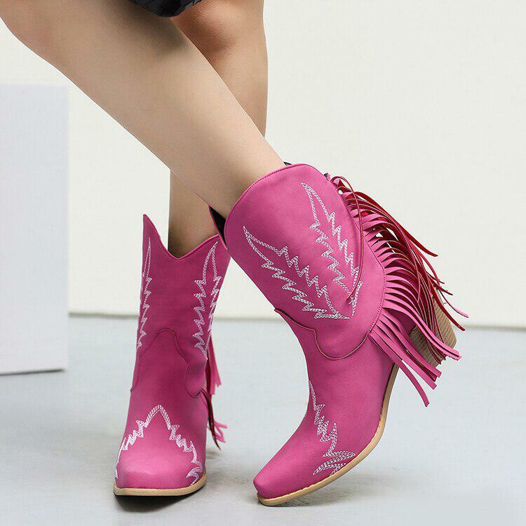 Disco Cowgirl Fringe Ankle Boots - Y2K Aesthetic for Trendy Outfits