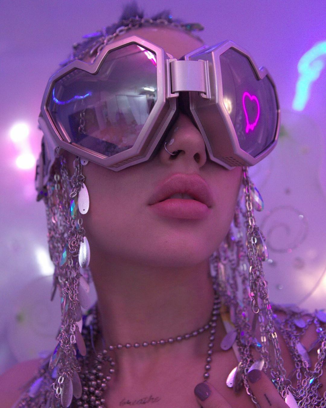 Disco Cowgirl Oversized Party Sunglasses for Y2K Aesthetic Vibes