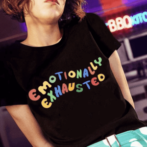 Emotional Exhaustion Tee: Y2K Aesthetic Grunge Style for Trendy Looks