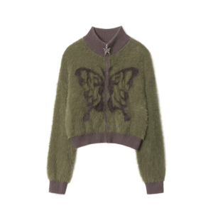 Fairy Grunge Aesthetic Sweater with Ruffle Details and Cozy Vibes