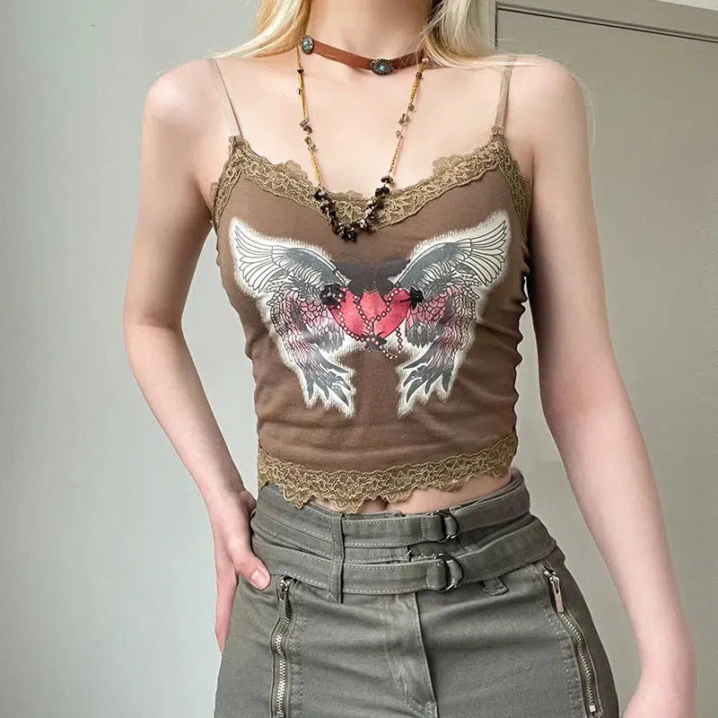 Fairy Grunge Angel Wings Top - Aesthetic Coquette Style for Y2K Fashion