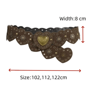 Fairycore Heart Buckle Belt - Aesthetic Coquette Accessory for Y2K Style