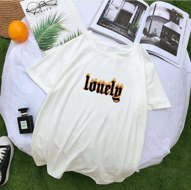 Feeling Lonely T-Shirt: Y2K Aesthetic, Grunge Style, Coquette Vibes