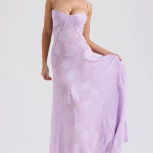 Floral Lace-Up Maxi Dress: Y2K Aesthetic, Coquette Style, and Grunge Vibes