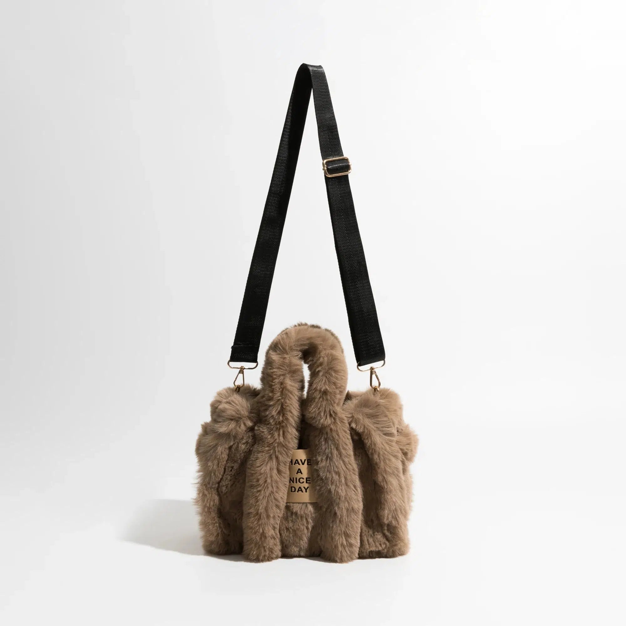 Fluffy Faux Fur Tote Bag - Trendy Y2K Fashion Essential for Aesthetic Looks