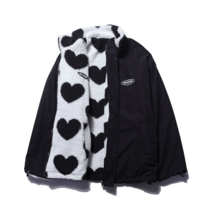 Heartflip Reversible Jacket: Y2K Fashion Meets Aesthetic Coquette Style