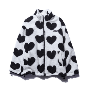 Heartflip Reversible Jacket: Y2K Fashion Meets Aesthetic Coquette Style