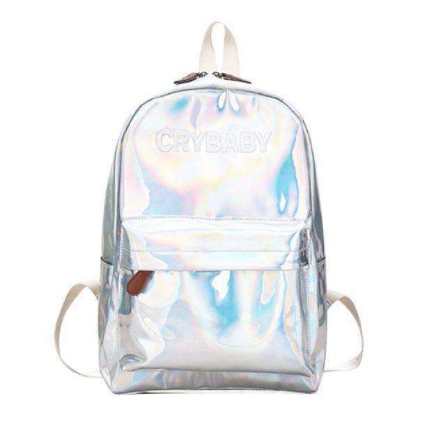 Holographic Crybaby Backpack - Y2K Aesthetic, Cute & Trendy Style