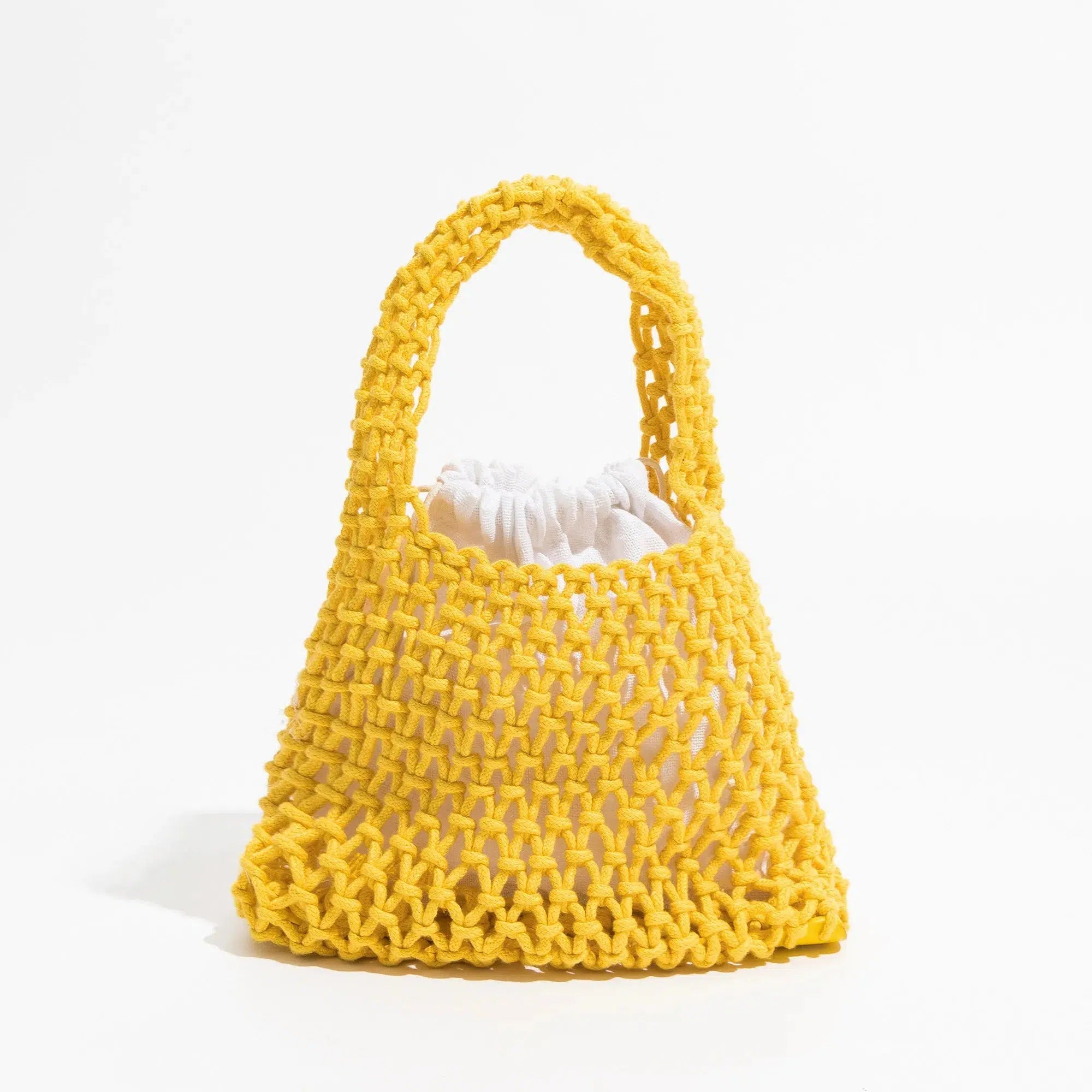 Indie Smiley Flowers Crochet Bag - Aesthetic Coquette Style Accessory