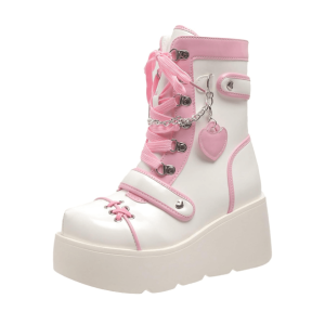 Kawaii Platform Boots: Y2K Fashion, Aesthetic Coquette Style, Grunge Vibes