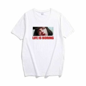 Life Is Boring T-Shirt - Y2K Aesthetic, Grunge Style, Coquette Vibes