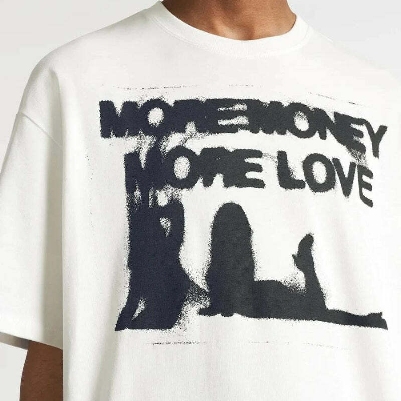 More Money More Love Tee - Y2K Aesthetic, Preppy & Grunge Style Top