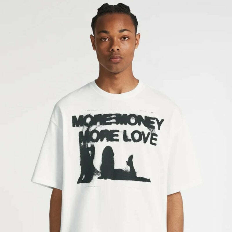 More Money More Love Tee - Y2K Aesthetic, Preppy & Grunge Style Top