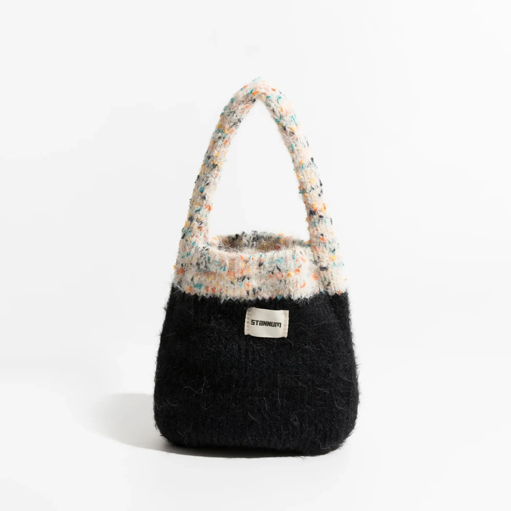 Multicolor Knitted Bucket Bag - Y2K Fashion Essential for Aesthetic Styles