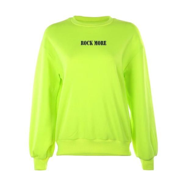 Neon Green Y2K Sweatshirt: Aesthetic Coquette Style for Trendy Looks