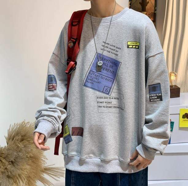 Never Look Back Y2K Sweatshirt - Aesthetic Grunge Style for Trendsetters