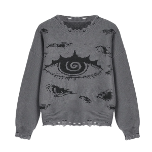 Open Eye Sweater: Y2K Aesthetic, Grunge Style, and Coquette Vibes