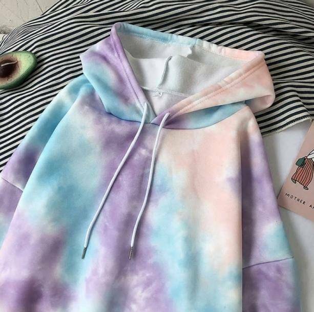 Pastel Clouds Hoodie: Y2K Aesthetic, Cozy Grunge Style for Trendy Looks