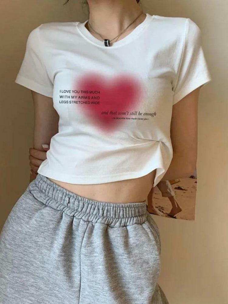 Pink Heart Aura Tee: Y2K Aesthetic Coquette Style for Trendy Outfits