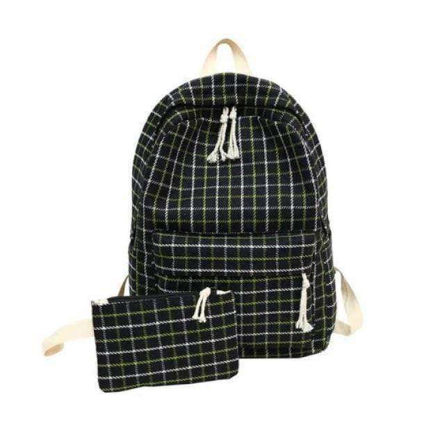 Plaid Pattern Backpack: Y2K Aesthetic Coquette Style for Trendy Looks