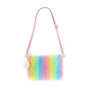 Plushy Rainbow Handbag: Y2K Aesthetic, Cute & Trendy for Every Outfit