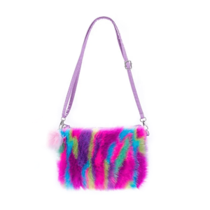 Plushy Rainbow Handbag: Y2K Aesthetic, Cute & Trendy for Every Outfit