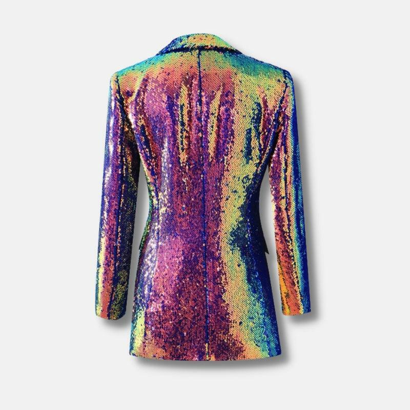 Premium Sequin Long Blazer - Y2K Fashion Meets Aesthetic Coquette Style