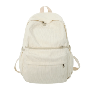 Retro Corduroy Backpack: Y2K Aesthetic, Preppy Style, Vintage Vibes