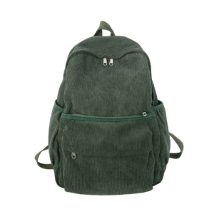 Retro Corduroy Backpack: Y2K Aesthetic, Preppy Style, Vintage Vibes