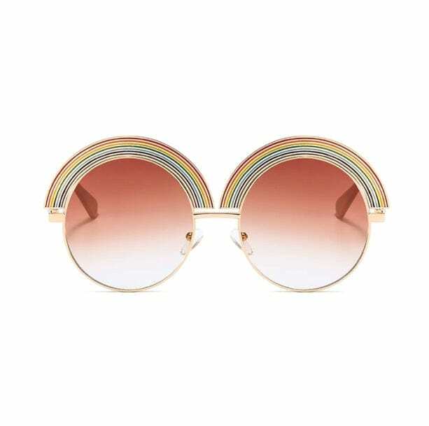 Retro Rainbow Sunglasses for Y2K Aesthetic and Coquette Style Lovers